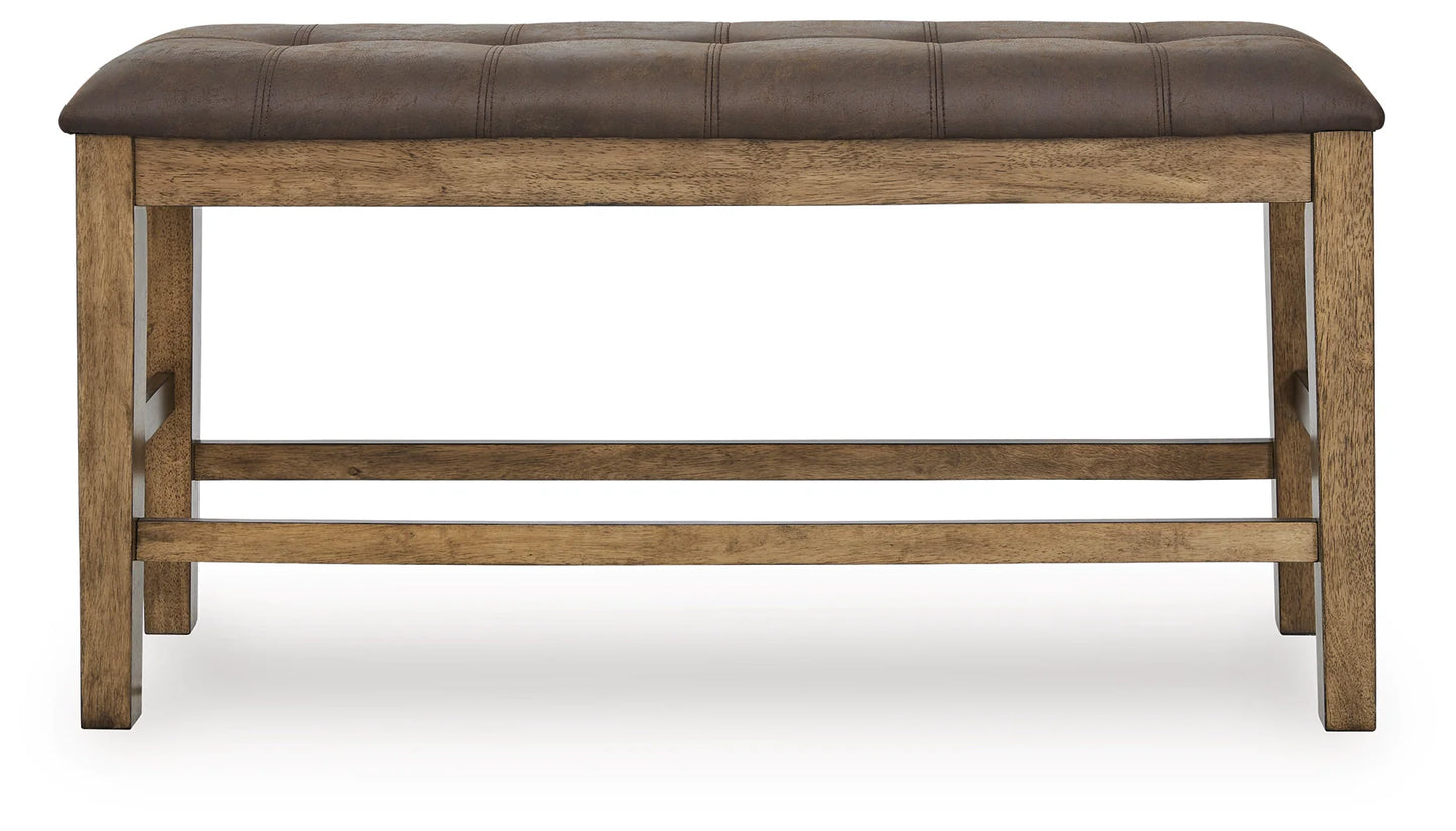 Urbinforte Light Brown DBL Counter UPH Bench (1/CN)- Viva Furn