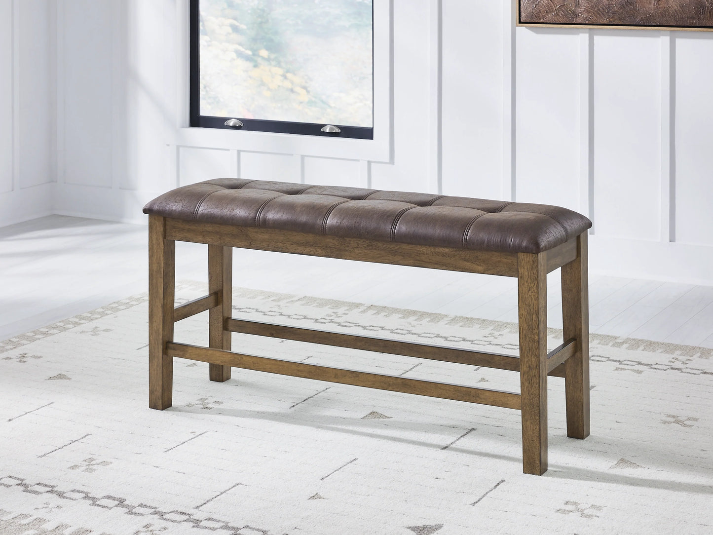 Urbinforte Light Brown DBL Counter UPH Bench (1/CN)- Viva Furn