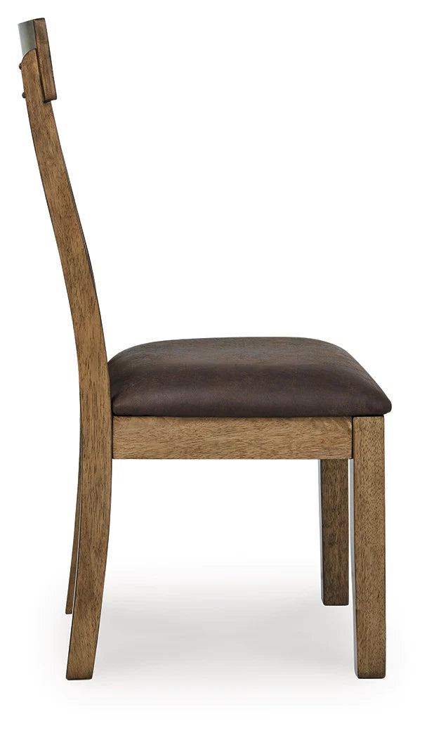 Urbinforte Light Brown Dining UPH Side Chair- Viva Furn