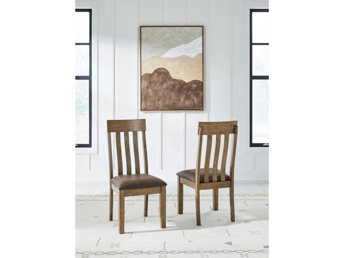 Urbinforte Light Brown Dining UPH Side Chair- Viva Furn