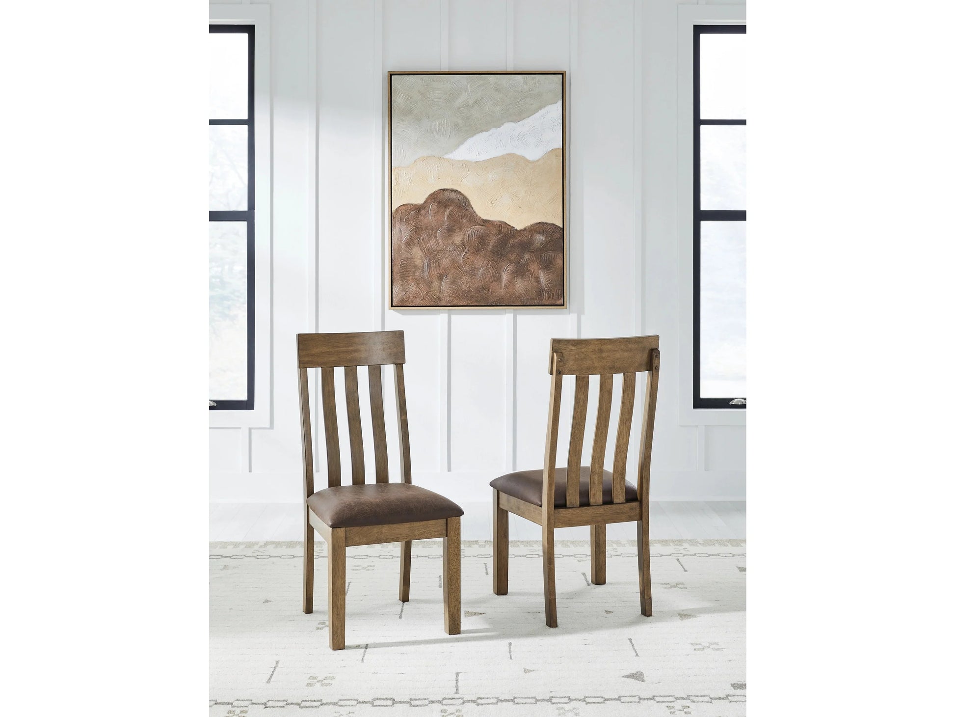 Urbinforte Light Brown Dining UPH Side Chair- Viva Furn
