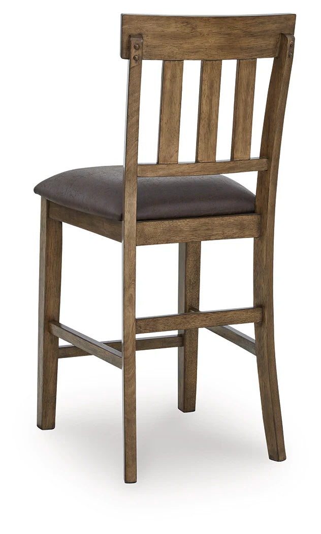 Urbinforte Light Brown Upholstered Barstool- Viva Furn