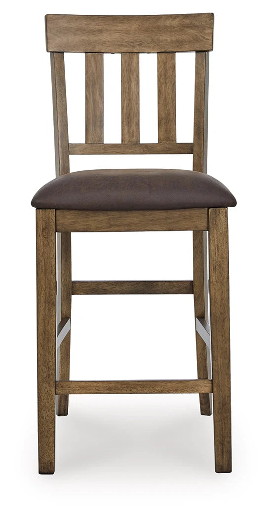 Urbinforte Light Brown Upholstered Barstool- Viva Furn