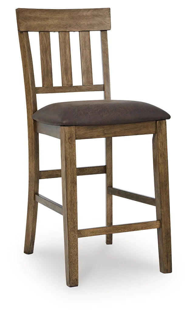 Urbinforte Light Brown Upholstered Barstool- Viva Furn
