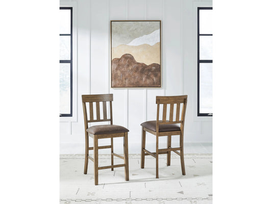 Urbinforte Light Brown Upholstered Barstool- Viva Furn
