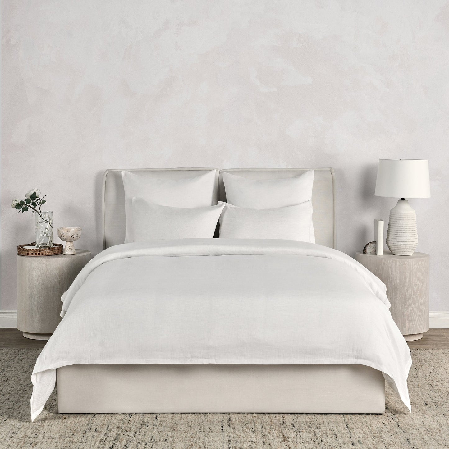 Jayson Quartz White Linen Cashmere Duvet Collection