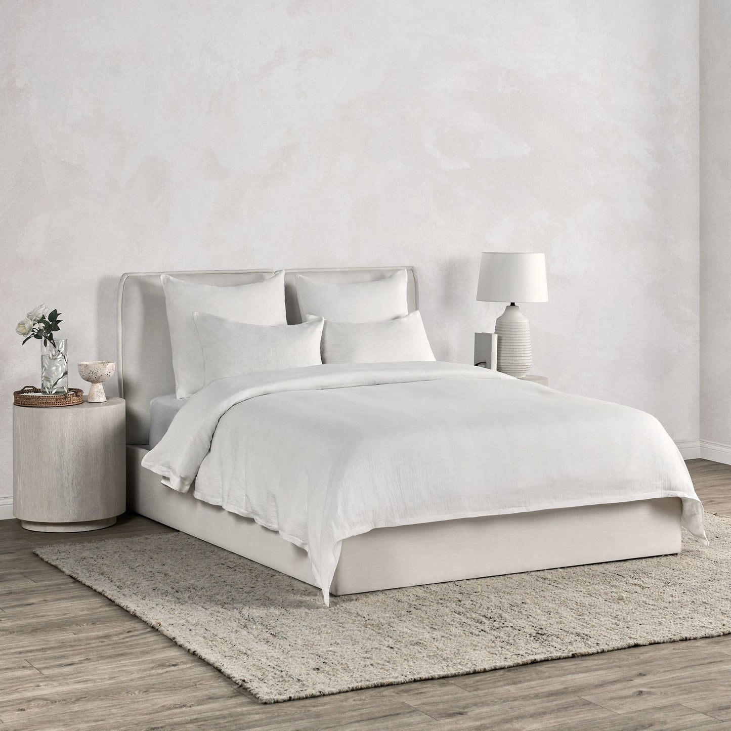 Jayson Quartz White Linen Cashmere Duvet Collection