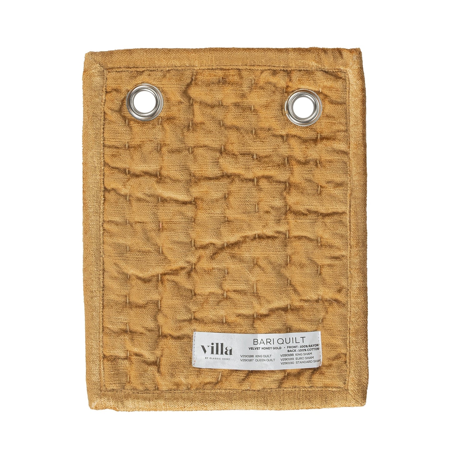 Bari Honey Gold Velvet Quilt Collection
