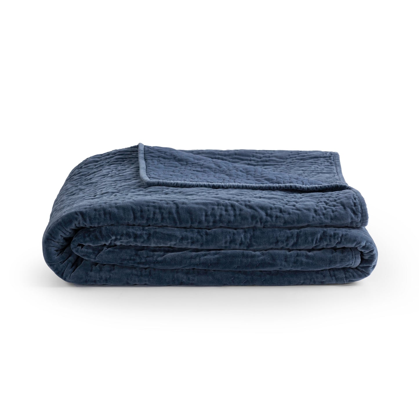 Elms Crisp Blue Velvet Quilt Collection