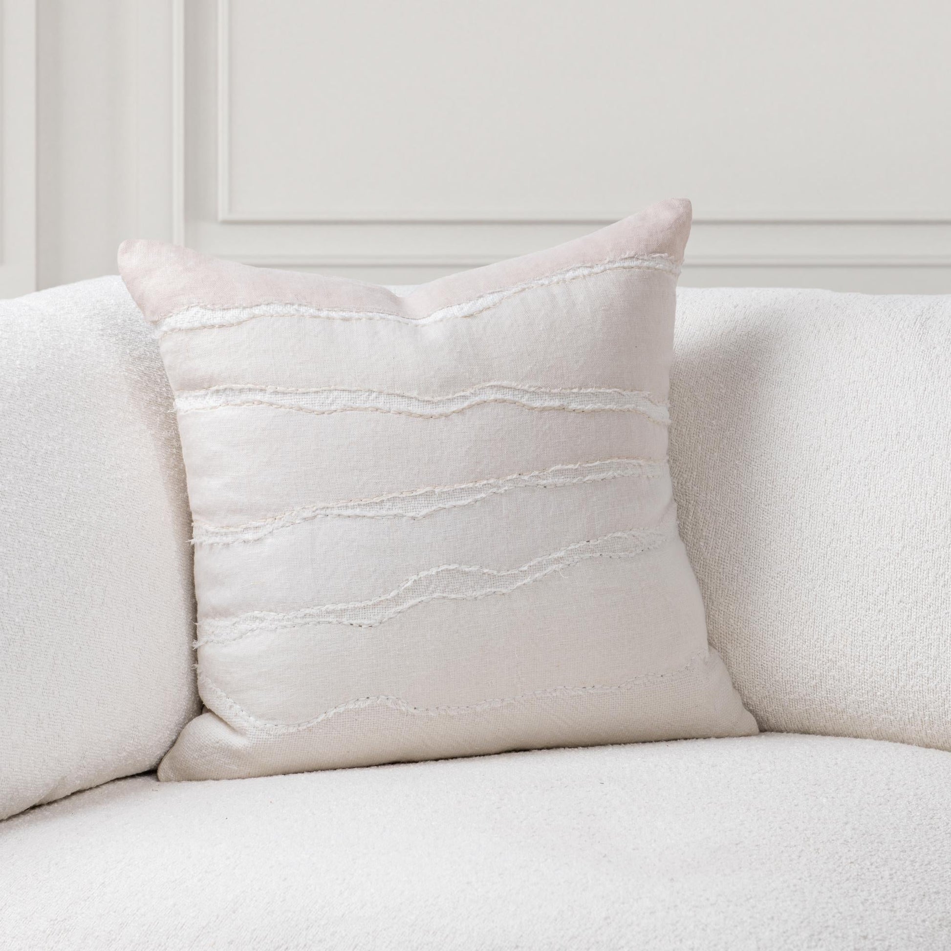 VC Bikram Ivory/Natural 22x22 Throw Pillow (Set of 2) - Ornate Home