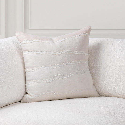 VC Bikram Ivory/Natural 22x22 Throw Pillow (Set of 2) - Ornate Home