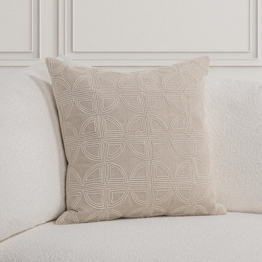VC Elea Natural 22x22 Throw Pillow (Set of 2) - Ornate Home