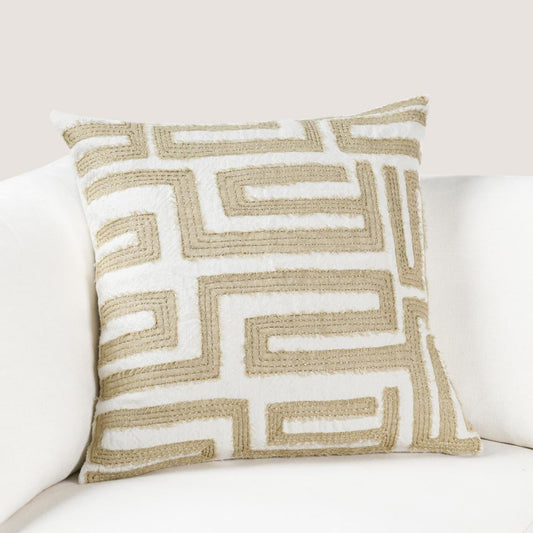 VC Mateo Metallic Gold/Ivory 22X22 Throw Pillow (Set of 2) - Ornate Home