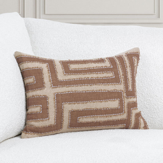 VC Mateo Sepia Brown/Natural 14x20 Throw Pillow (Set of 2) - Ornate Home
