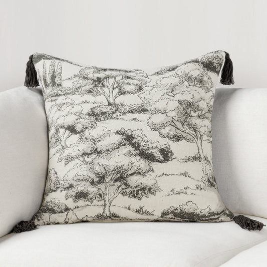 VC Stonework Charcoal 22x22 Throw Pillow (Set of 2) - Ornate Home
