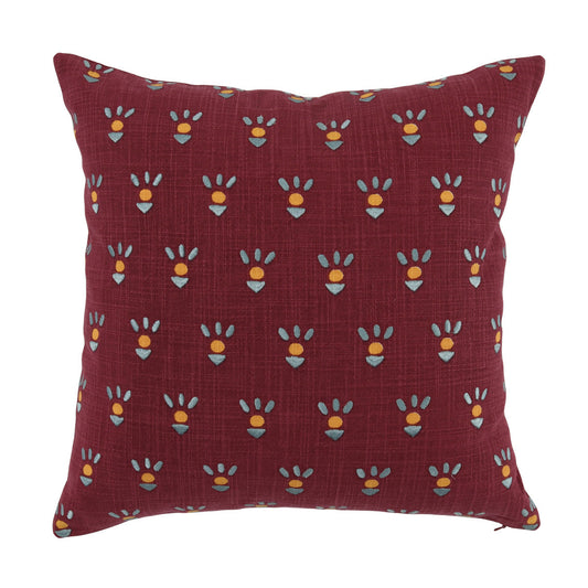 VE Monica Raspberry Red 18x18 Throw Pillow - Ornate Home