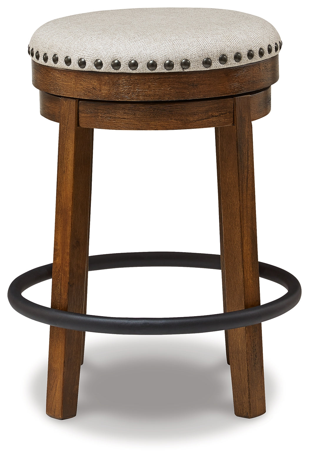 Valebeck Beige/Brown Counter Height Barstool (Set of 2)- Viva Furn