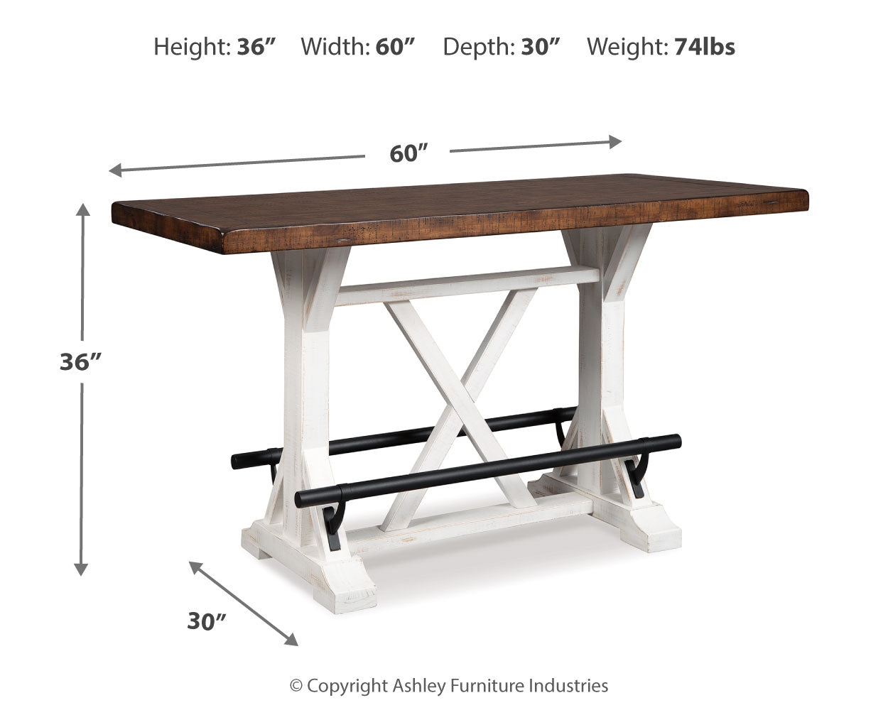 Valebeck Multi Counter Height Dining Table and 8 Barstools- Viva Furn