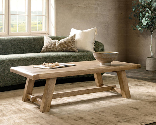 Valen Sand Washed Coffee Table - Ornate Home