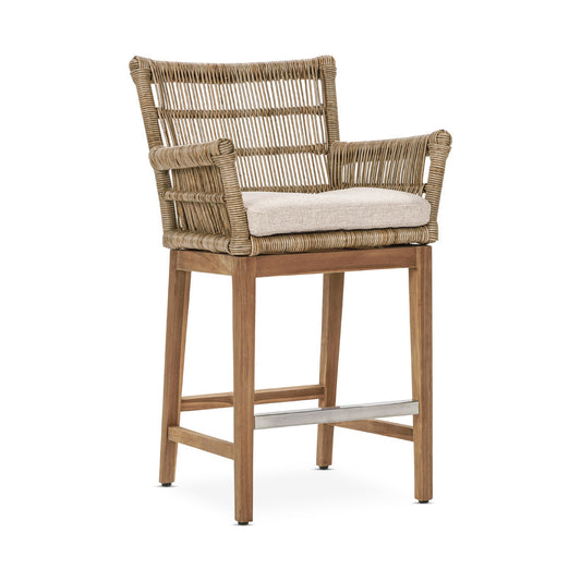 Valerie Natural Outdoor Counter Stool - Ornate Home