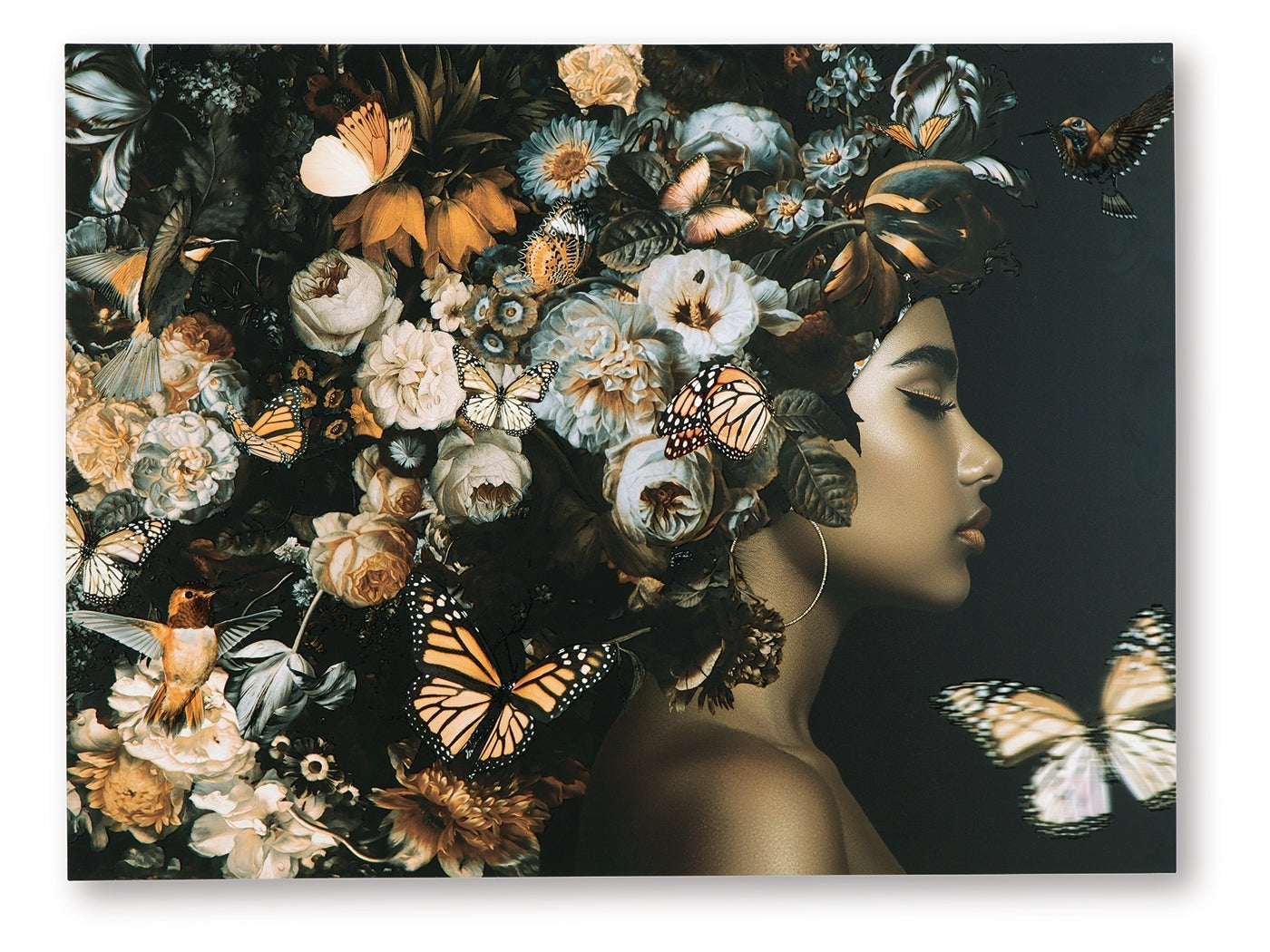 Valfer Orange/Black/White Wall Art- Viva Furn