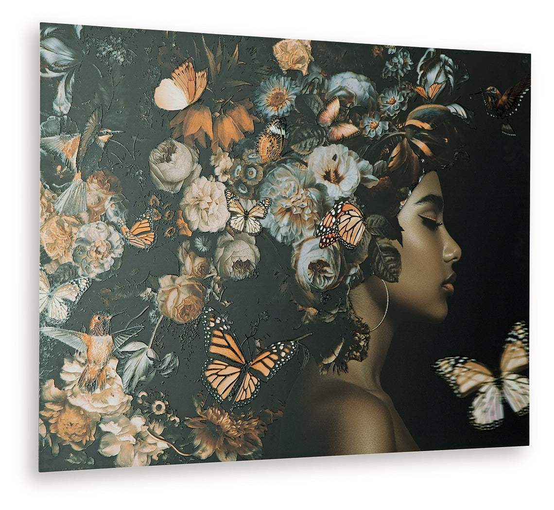 Valfer Orange/Black/White Wall Art- Viva Furn