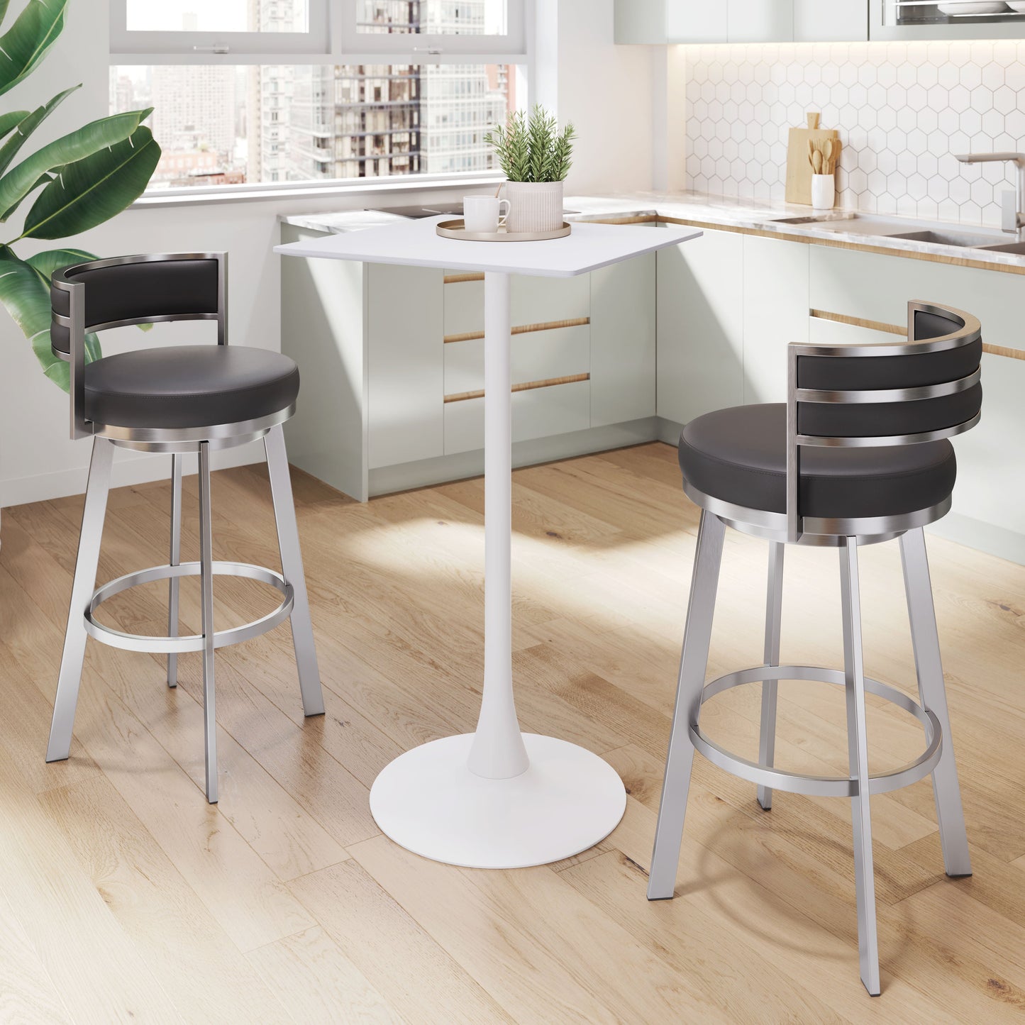 Valleta White Bar Table - Ornate Home