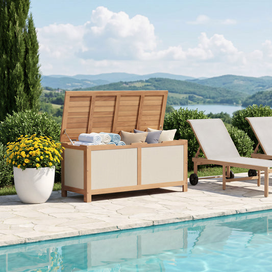 Valtan Natural Outdoor Storage Chest - Ornate Home