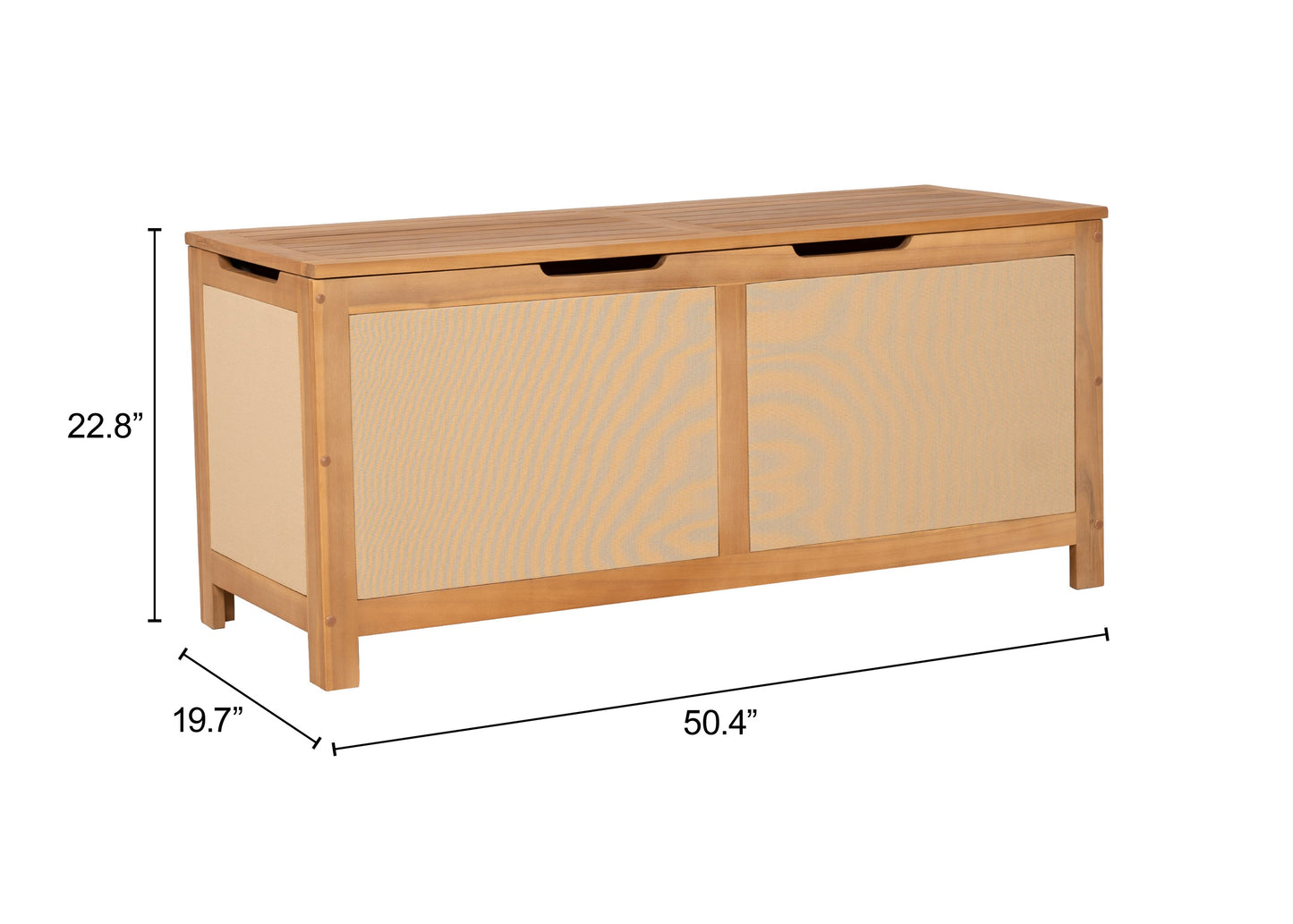 Valtan Natural Outdoor Storage Chest - Ornate Home