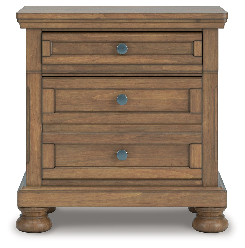 Vandenmore Medium Brown Nightstand- Viva Furn