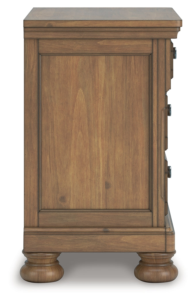 Vandenmore Medium Brown Nightstand- Viva Furn