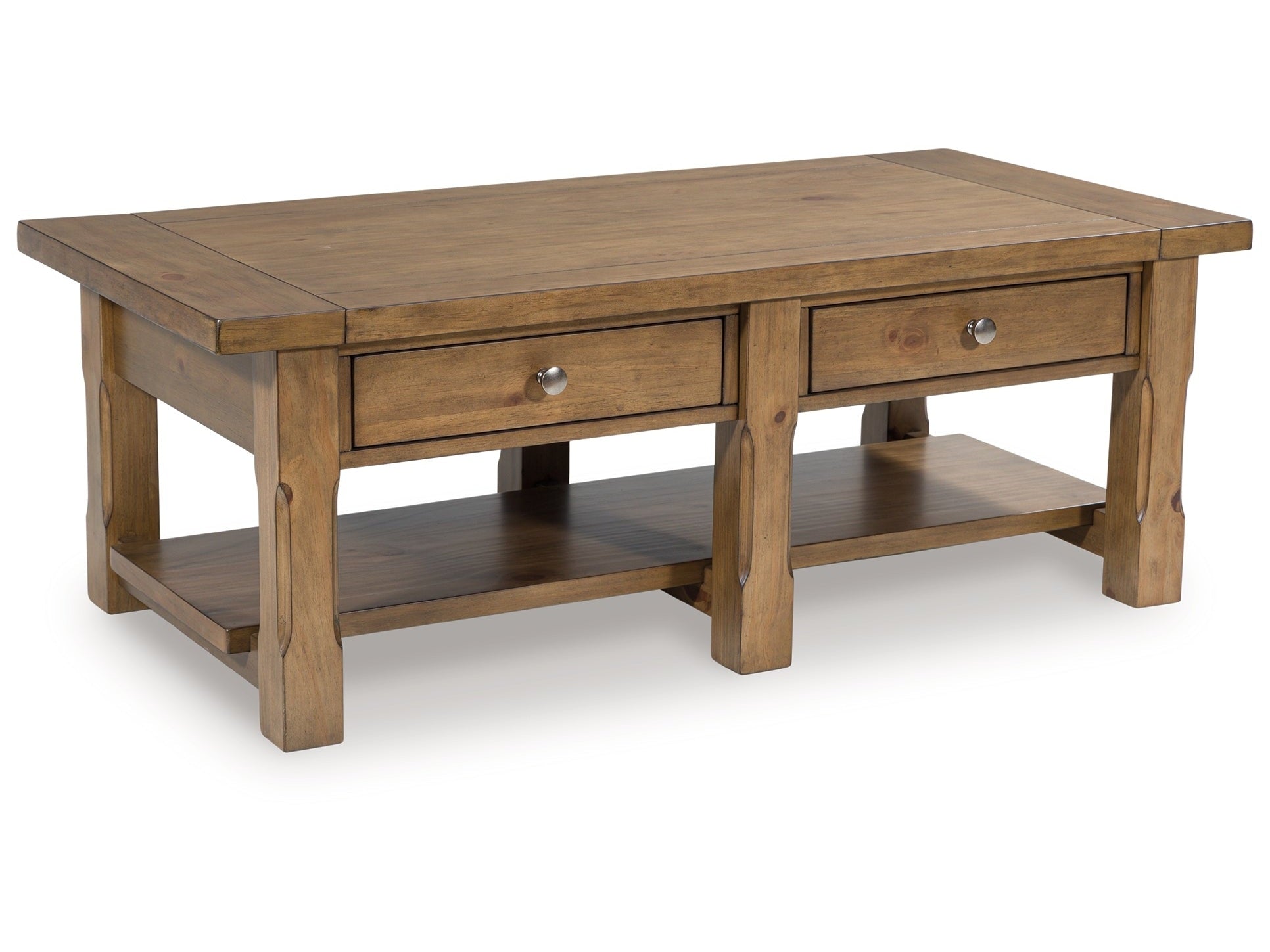 Vandenmore Medium Brown Rectangular Cocktail Table- Viva Furn