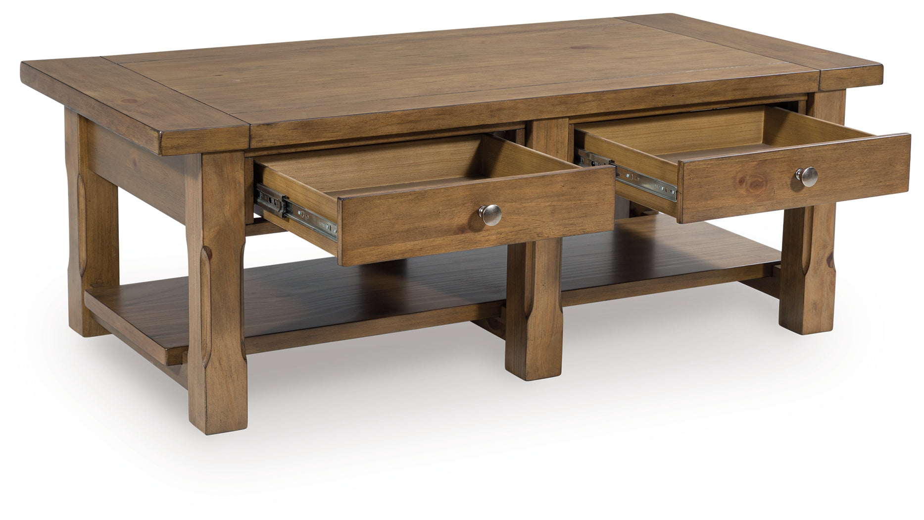 Vandenmore Medium Brown Rectangular Cocktail Table- Viva Furn