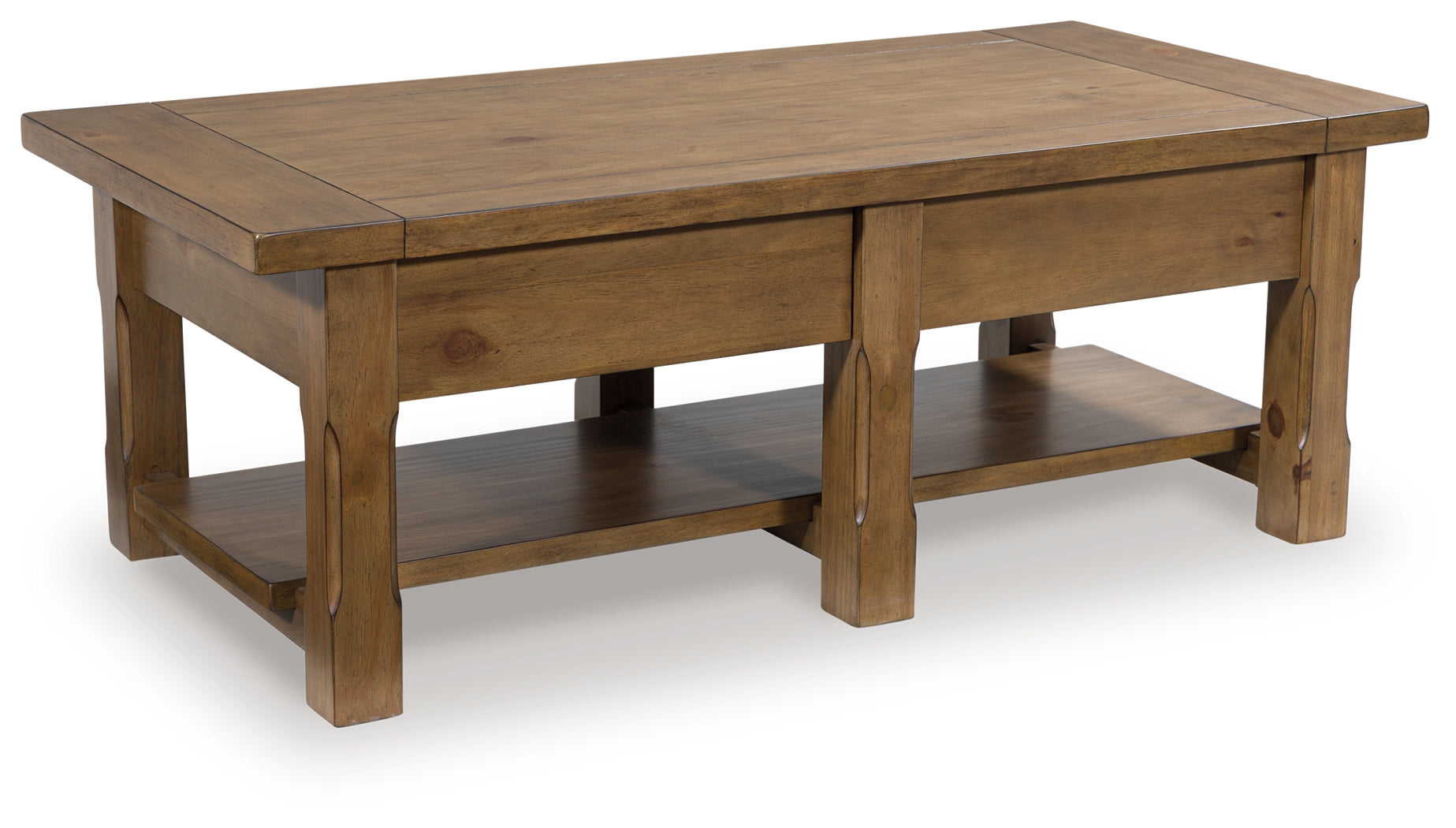 Vandenmore Medium Brown Rectangular Cocktail Table- Viva Furn