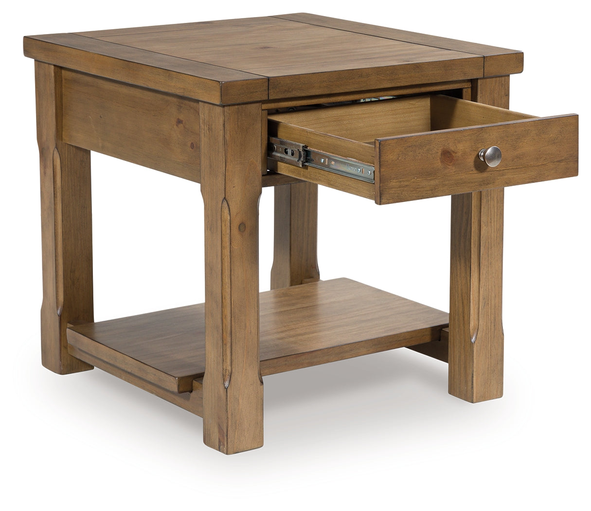 Vandenmore Medium Brown Rectangular End Table- Viva Furn