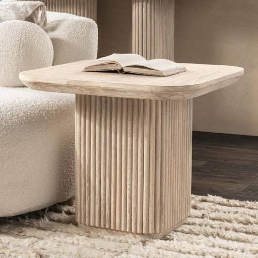 Vander Cream Washed End Table - Ornate Home