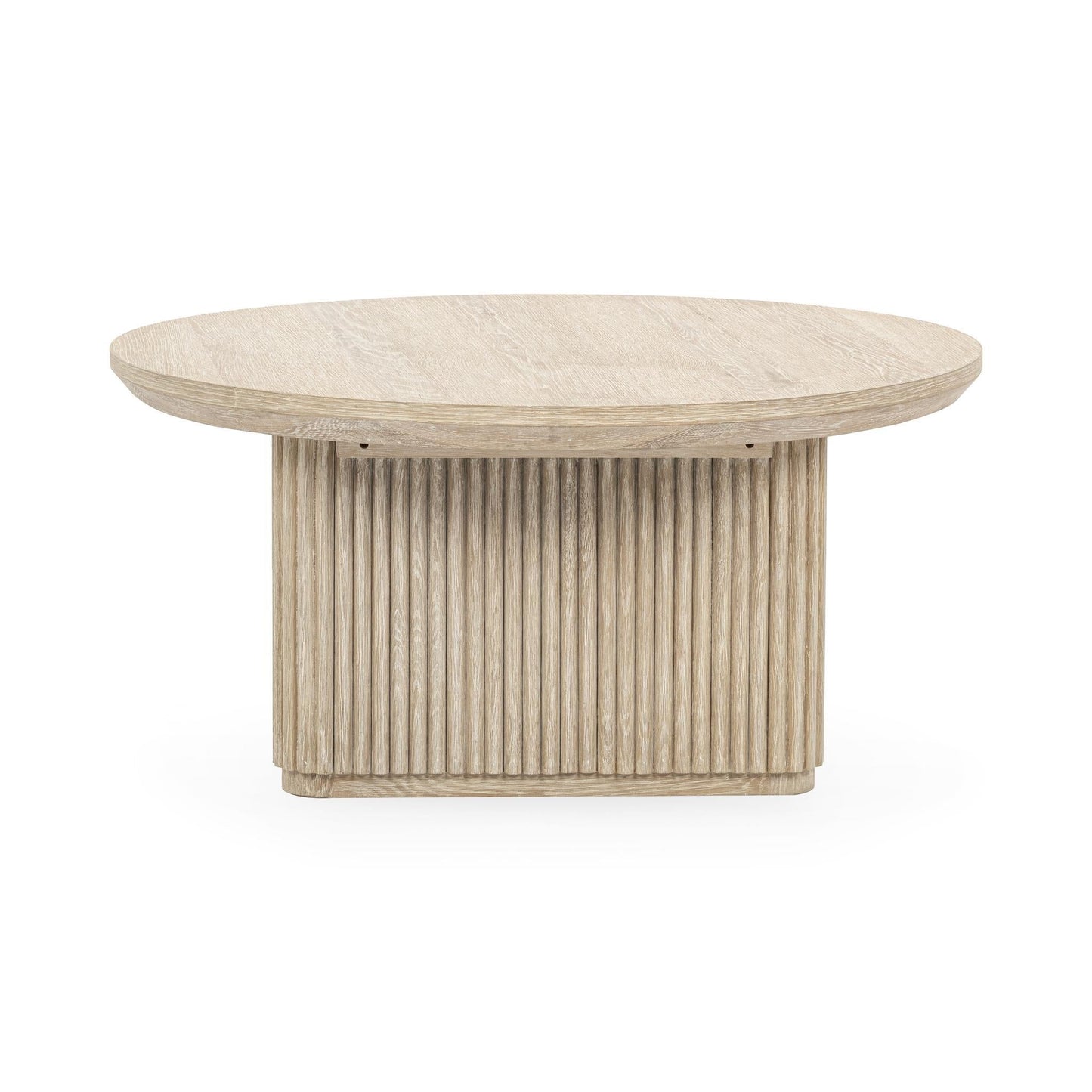 Vander Cream Washed Round Coffee Table - Ornate Home
