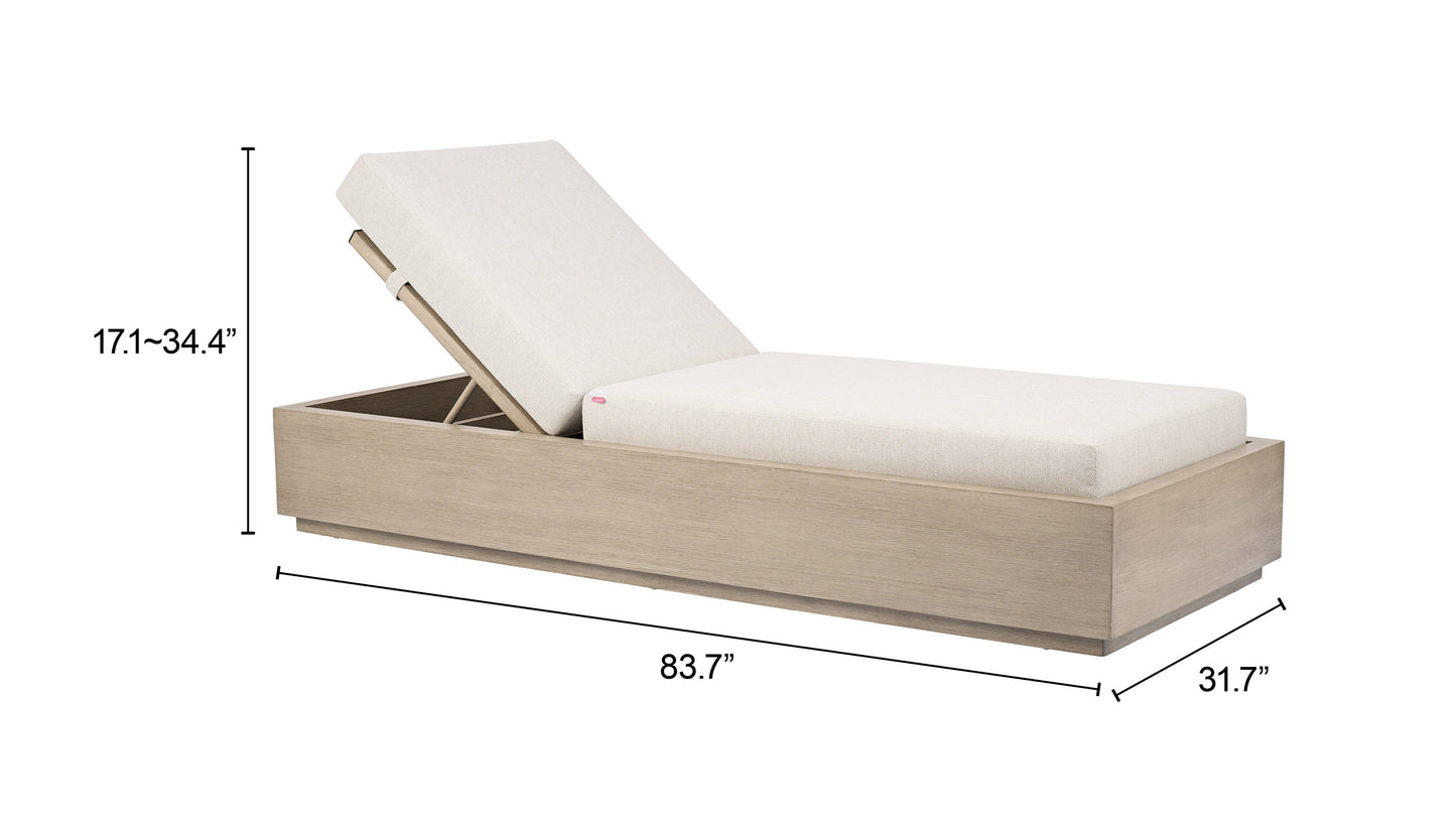 Varadero Gray Outdoor Beach Chaise - Ornate Home