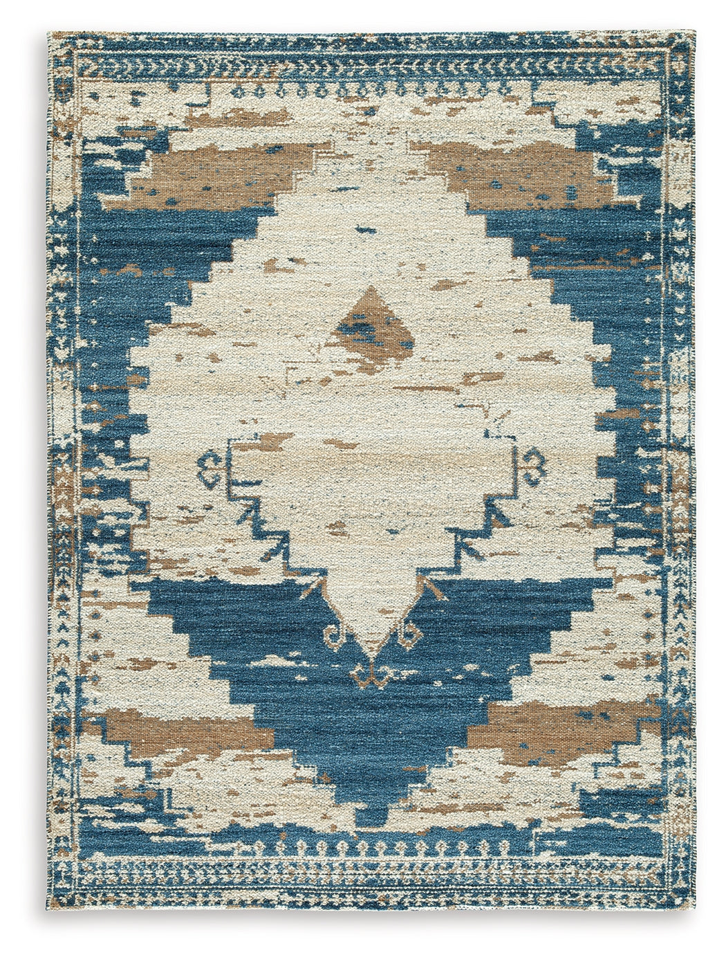Varnler Blue/Brown/Tan 8' x 10' Rug- Viva Furn