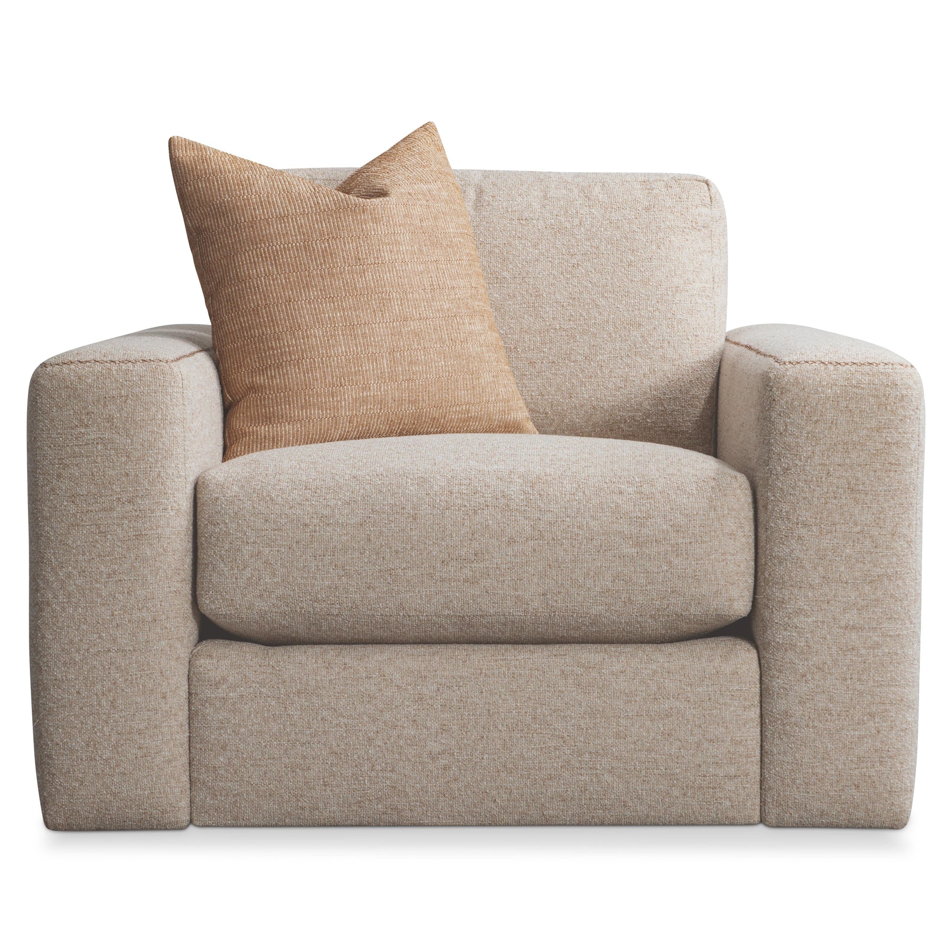 Vaughn Beige/Tan Fabric Swivel Chair - Ornate Home