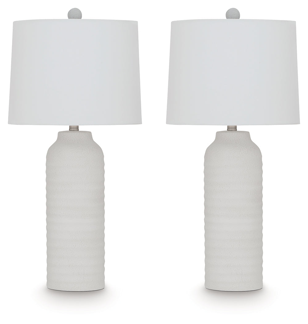 Vauville White Table Lamp (Set of 2)- Viva Furn
