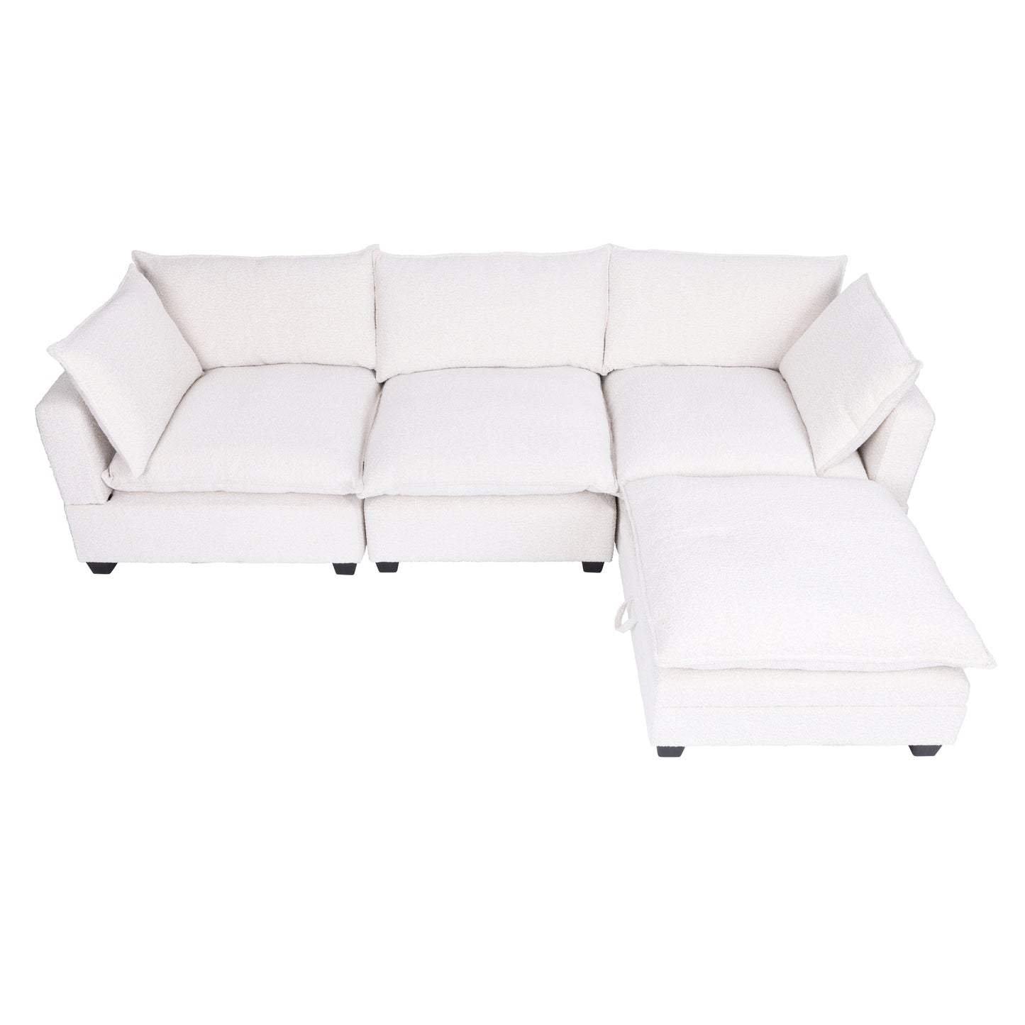 Santa Monica Sand Boucle Modular Sectional / 4pc - Ornate Home