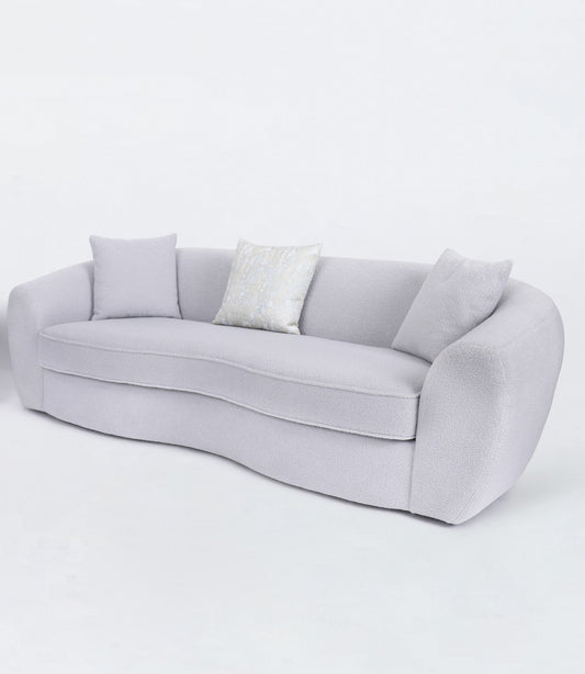 Carmel Silver Bouclé Sofa - Ornate Home