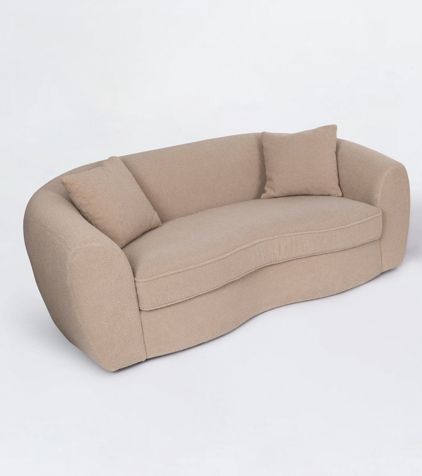 Carmel Mocha Bouclé Loveseat - Ornate Home