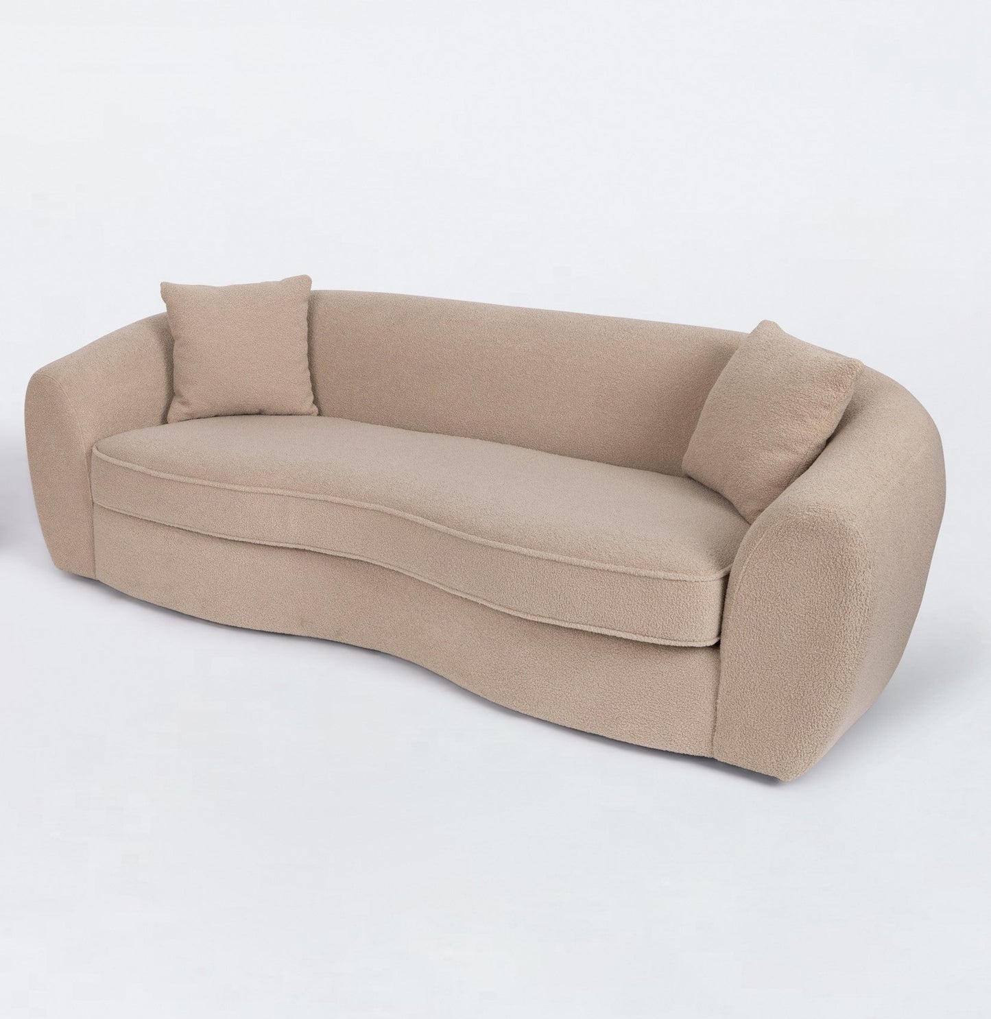 Carmel Mocha Bouclé Sofa - Ornate Home