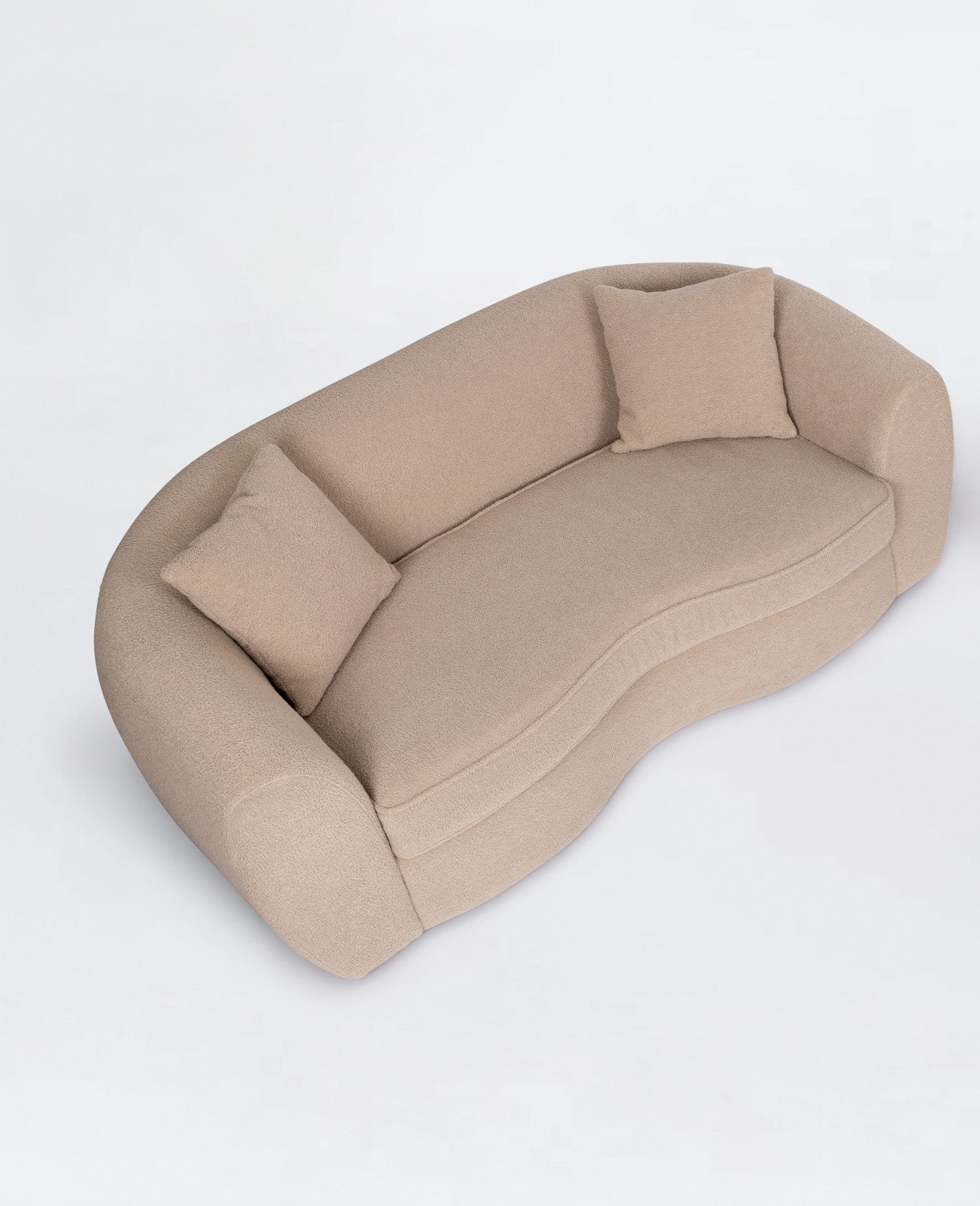 Carmel Mocha Bouclé Loveseat - Ornate Home