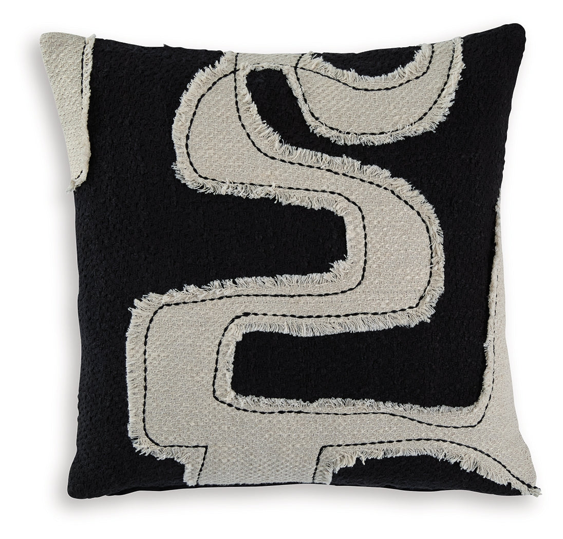Veerbank Black/Beige Pillow (Set of 4)- Viva Furn