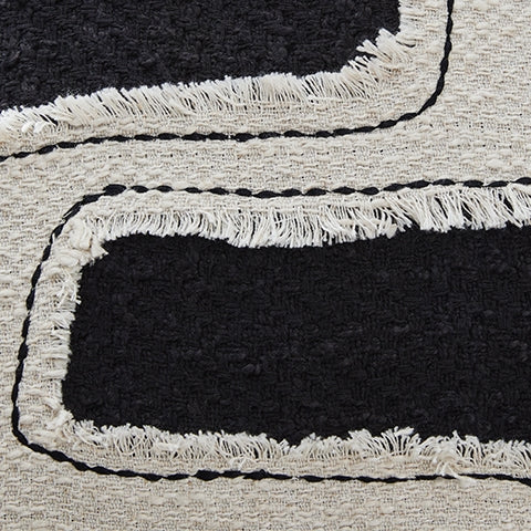 Veerbank Black/Beige Pillow (Set of 4)- Viva Furn