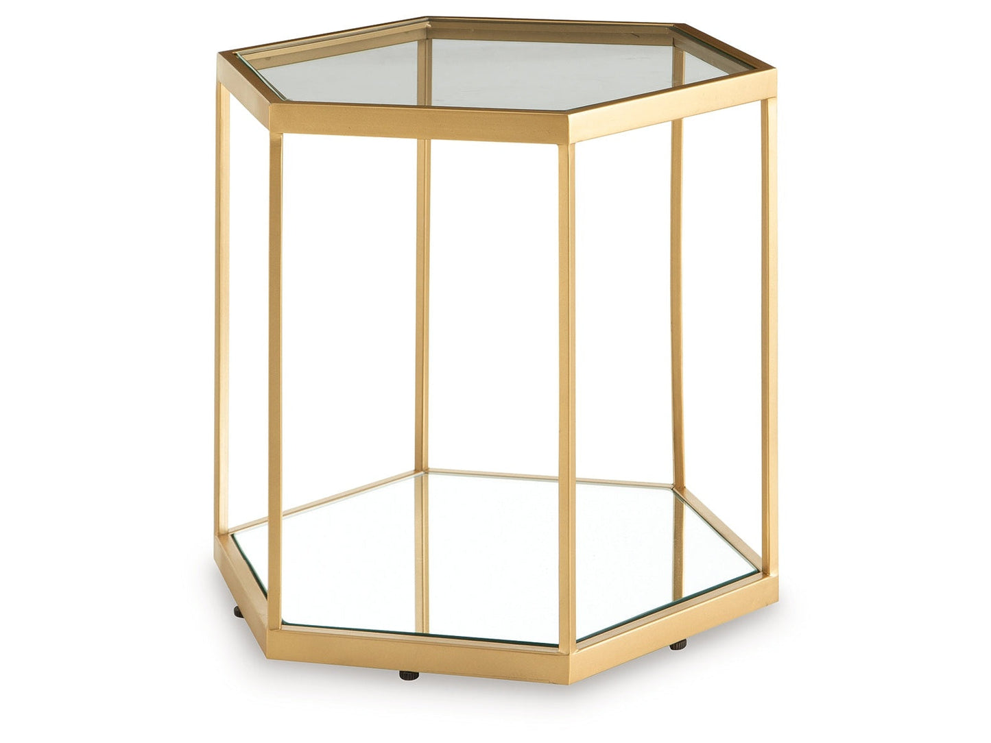 Veerwick Gold Finish Accent Coffee Table- Viva Furn