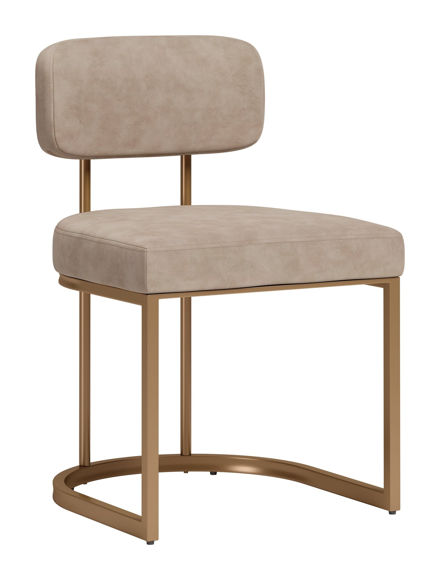 Velar Beige & Bronze Dining Chair (Set of 2) - Ornate Home